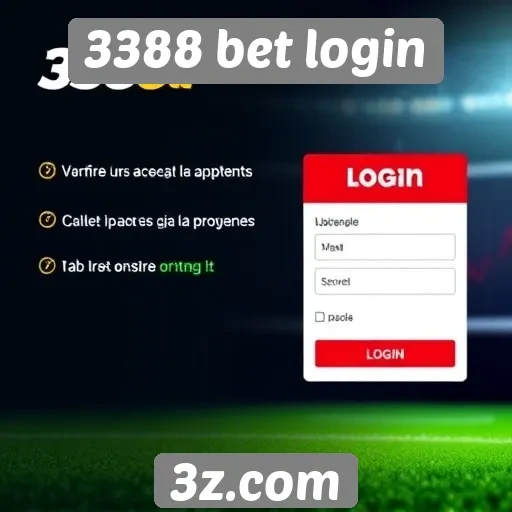 Visão geral das funcionalidades do site 3388 bet login